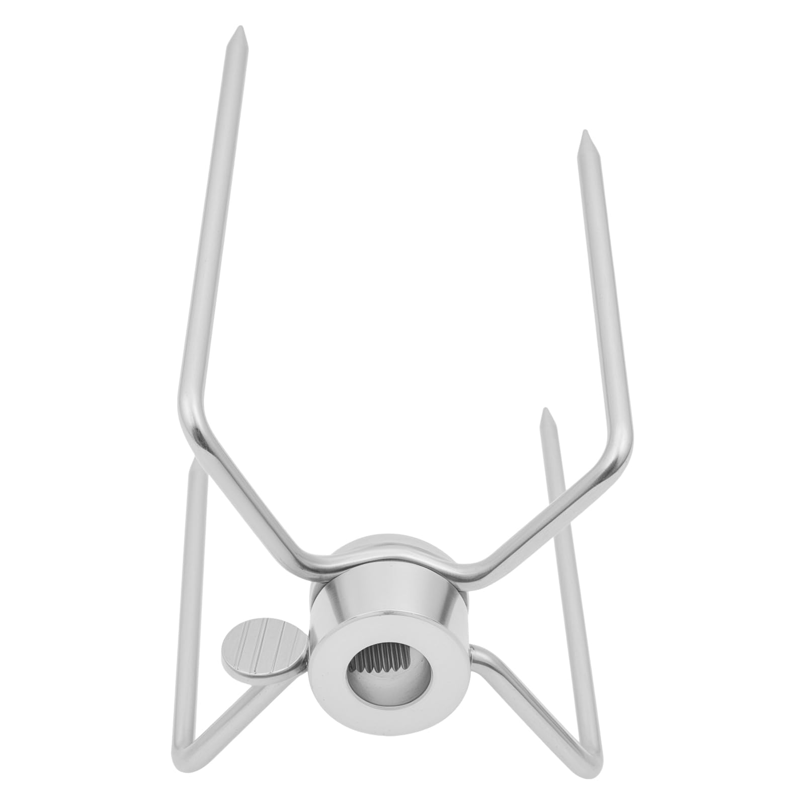 Juego de 4 asadores de acero inoxidable, garras, tenedor, longitud de los dientes de 11 cm, para asar carne, pavo, jamón, verduras, etc