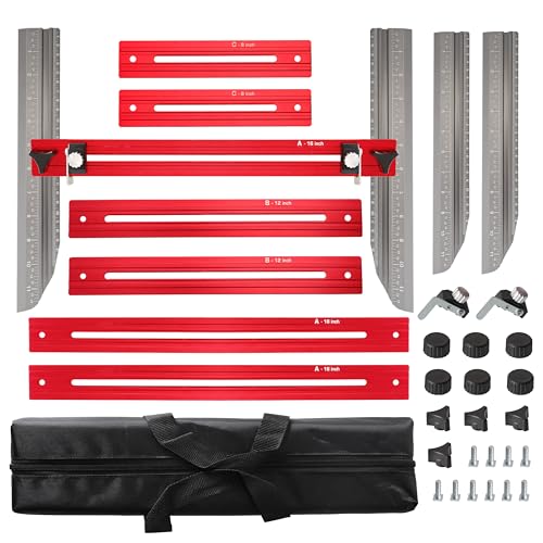 Stair Measuring Tool, Stair Tread Template Tool, Aluminum Alloy Measuring Shelf Layout Tools, for Various Layout Items for Handrails Window Shelf