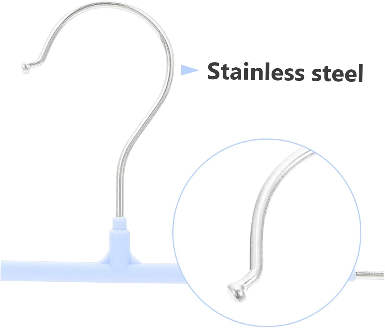 10pcs Jeans Skirt Hangers Non-Slip Pants Hangers Stainless Steel for Household