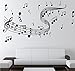 HLDIY Music Note Pattren Living Home Decor Wall Decals Graffiti Wall Stickers