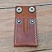 MEEBOY Handmade Leather Safety Razor Cover, Double Edge Head Case, Travel Protection Accessory (Brown)
