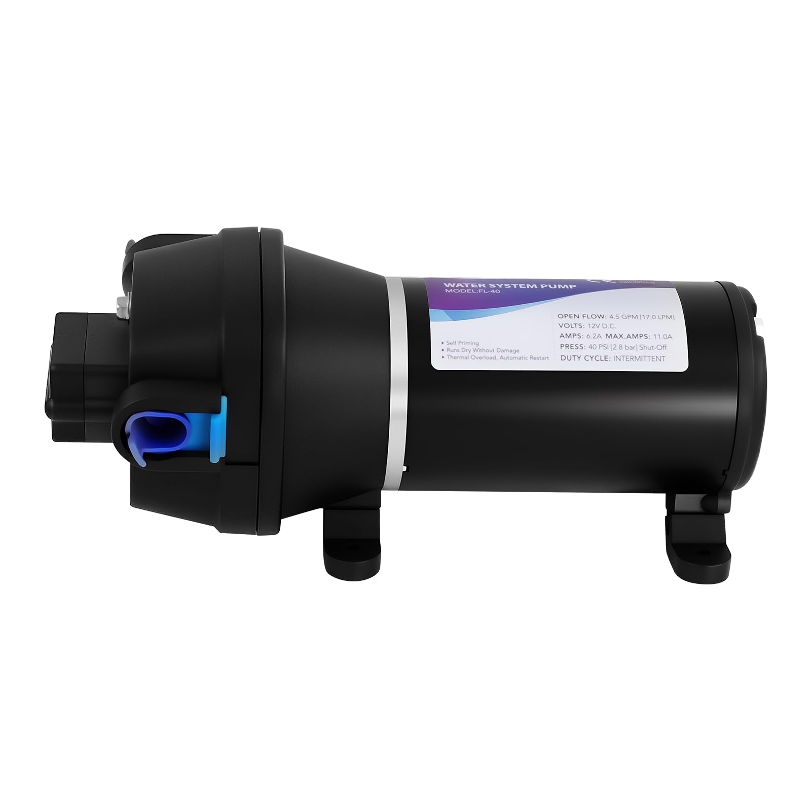 Bomba de presión de 12 V 17LPM, bomba de aumento de presión con filtro, bomba de agua con conexiones para sistemas de llenado automático, grifo Booster, lavavajillas Booster