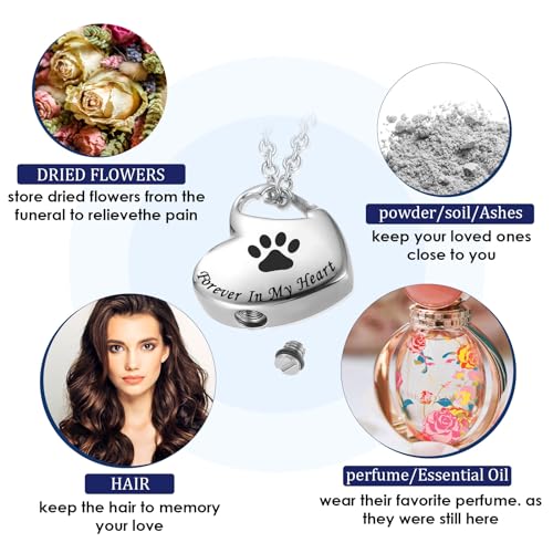 Pet Ashes Keepsake Dog Necklace Keepsake For Dog Ashes Pet Ashes Keepsake Dog Ashes Necklace Dog Ashes Urn Ashes Keepsake Heart Necklace Pet Urn Ashes Necklace for Ashes Dog Pet Ashes Necklace Dog - Image 4