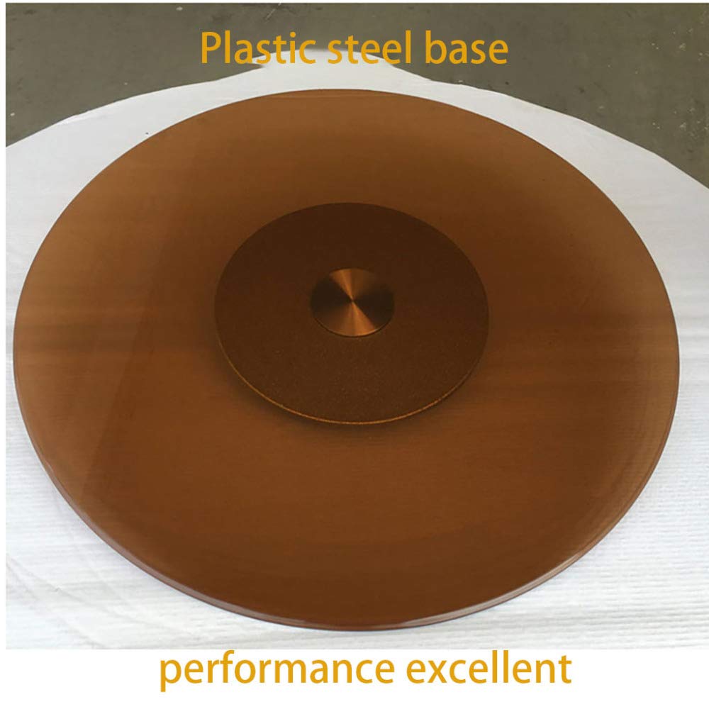 Drehscheibe Serving Plate,Faule Susanne,Esstisch Große Drehscheibe,Braunes, gehärtetes Glas, Basis aus Kunststoffstahl, 360 Grad, verschiedene Größen, geeignet für Hotels, Restaurants, im Freien