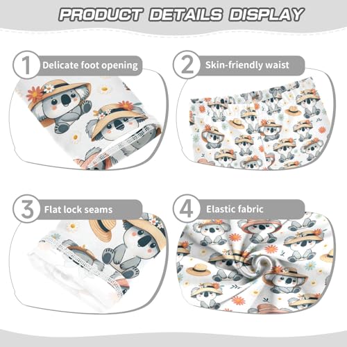 Cute Koala Wearing A Hat Girls Leggings Kids Yoga Pants Athletic Tights Pants 4-10 Years3