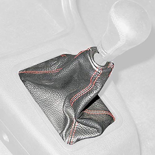 RedlineGoods Shift Boot Compatible with Acura Integra 1990-93. Tailor Made - not Universal. Genuine top-Grade Italian Black Leather with Blue Thread