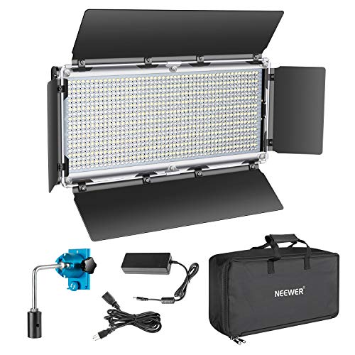 Neewer 960 LED Video Light Photography LED Lighting Dimmable 3200-5600K, Metal Frame