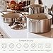 Made In Cookware | 7-Piece Ceramic Non Stick Pot and Pan Set (Stainless Handle) | 5-Ply Stainless Clad | Professional Cookware | Crafted in Italy | Induction Compatible