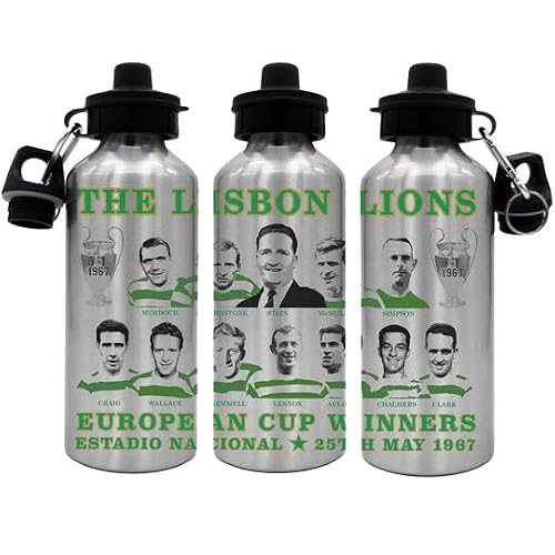 Lisbon Lions Water Bottle 750ml Aluminium | 2 Lids + Carabiner