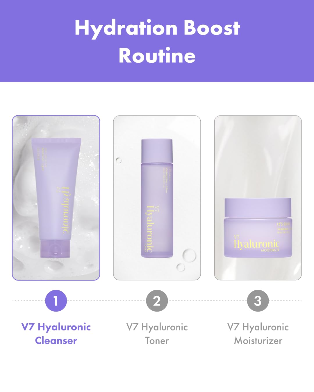 It'S SKIN V7 Hyaluronic Cleanser 5.07 fl oz | Face Hydrating Moisturizer & Face Cleanser | Vegan Face Wash & Facial Skin Care Products | Moisturizing Face Wash & Gentle Face Cleanser for Women - Image 8