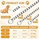 AUAUY Kettenhundkragen, Edelstahl Hundehalskette, Verstellbare Hunde Halsband mit Verbindungsverschluss, Hunde Kette zum Hundetraining, Halskette Flache P-Kettenkragen für Hunden (L: 55 cm, Ø 3,0 mm)