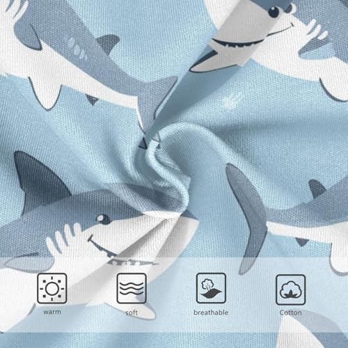 Wusikd Cartoon Sharks Girls' Underwear Cotton Cute Girls Briefs Soft Toddler Underwear 2T3