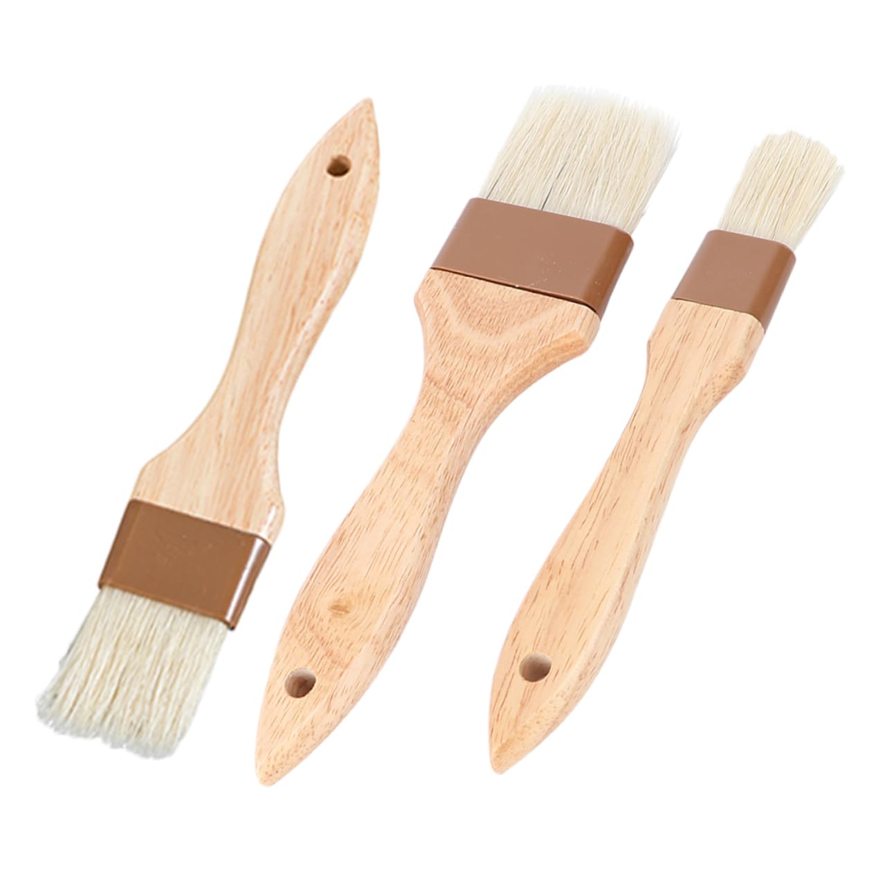 VINTORKY 3pc Set High-temperature Resistant Bbq Grilling Basting Brush Grill Basting Tool for Cooking Barbecue Accessories Portable Sauce Brush