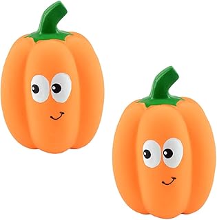 Balacoo 2pcs Squeak Latex Dog Toys Pumpkin Shaped Dog Toys for Pet Training Toy Dof Toys Animal Puppy Interactive Play for Small Medium Dogs