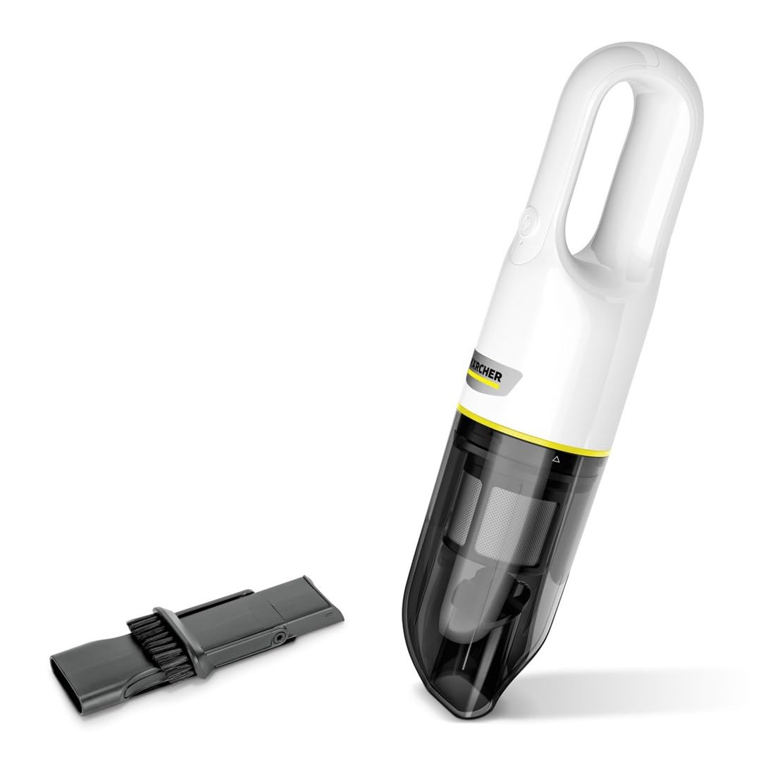 Karcher Akku-Handstaubsauger CVH 2, kompakter und Leichter Krümelsauger für den schnellen Einsatz, Akku-Laufzeit: 10 min, inkl. 7,2 V Akku, USB-Ladegerät, 2-in-1-Fugendüse
