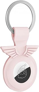 Case Apple Airtags, Keychain AirTags Case with Anti-Lost Key Ring, Protective Silicone Case for Apple AirTag 2021 Finder for Air Tag Tracker Holder Accessorie (Nude pink1)