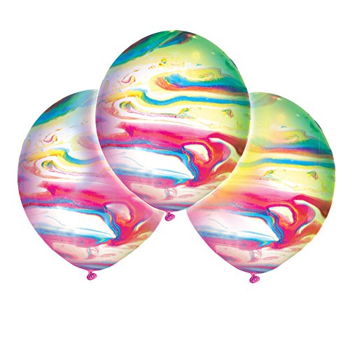 Marble Light Up Balloons - 3 Pcs