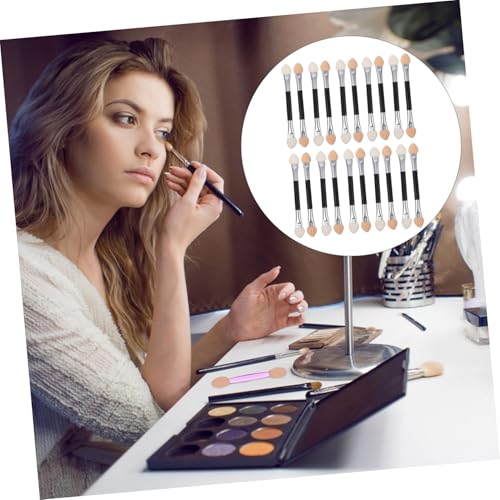 Abaodam 20個 入り使い捨てアイシャドウチップ 軽量製ハンドル付き 両面スポンジアプリケーター 肌に優しく持ちやすい メイクアップツール