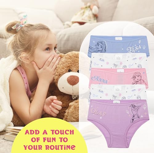 Get Trend Underwear Cotton Briefs for Girls 3 or 5 Pack Soft and Comfortable Panties for Girls Kids Premium Underwear Pack2