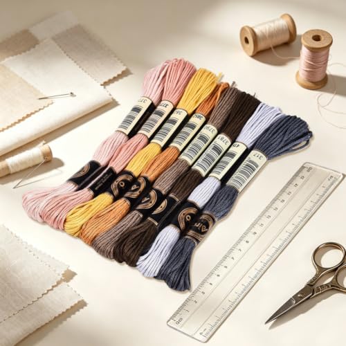 Image of 8 Skeins 70 Yards Colorful Friendship Bracelet String for Sewing