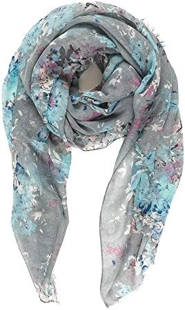 Scarf for Women Lightweight Floral Flower Scarves for Spring Fall Winter Shawl Wrap (P077-4)