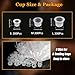600pcs Tattoo Ink Caps with 2pcs Tattoo Ink Cups Holder - SML Mixed Size Tattoo Pigment Caps with Wide Cup Edge Ink Set Tattoo Supplies…
