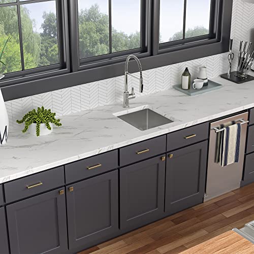 17 Bar Sink Undermount - Lofeyo 17" X 19" Kitchen Bar Sink Stainless Steel 16 Gauge Round Corner Rectangular Handmade Single Bowl Undermount Bar Prep Sink Basin #TOP7