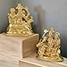 LOVENSPIRE Brass Shiv Parivar Idol Statue Hindu God Shiva Parvati Ganesha Kartikeya Nandi Family Murti Sculpture - Pooja Home Temple Mandir Decor - Decorative Showpiece Housewarming Gift (3.7 Inches)