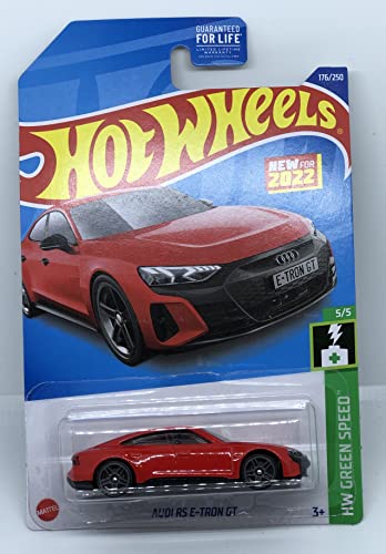 Hot Wheels 2022 Audi RS E-TRON GT escala 1:64 rojo miniatura 1