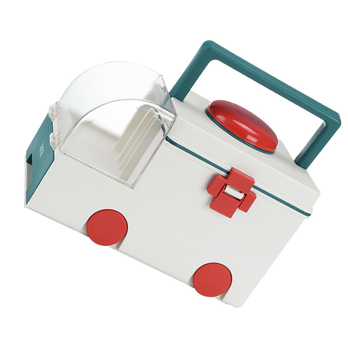 TOPBATHY Botiquín Médico Doméstico Portátil de Plástico Verde, Gran