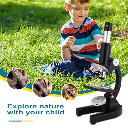 Image of Microscope for Kids & Adults,40X-2000X Magnification Microscope for Kids 8-12, with LED Fill Light & Phone Holder, Great for School Labs and Home Schooling