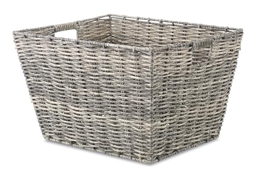 Image of Whitmor Distressed Rattique Small Tote，Brown，6 Pack /Set