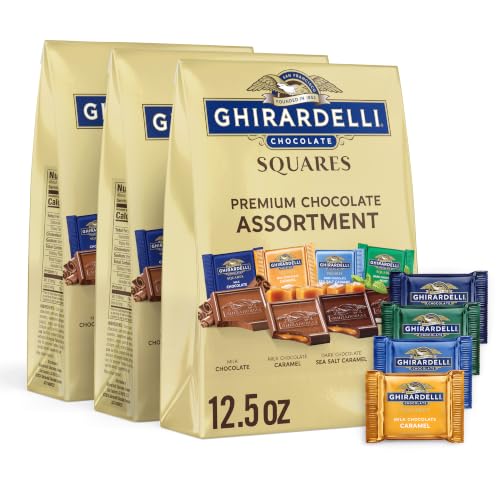 GHIRARDELLI Premium Assorted Chocolate SQUARES, 12.5 oz Bag, Chocolate Candy Variety Pack with...