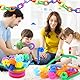 JOLCEEY 24 Stück Bunte Rohre Kinder Stretch, Pop Röhren Sensorik Spielzeug Mini Pop Tube für Erwachsene und Kinder Stress Ängste abbauen