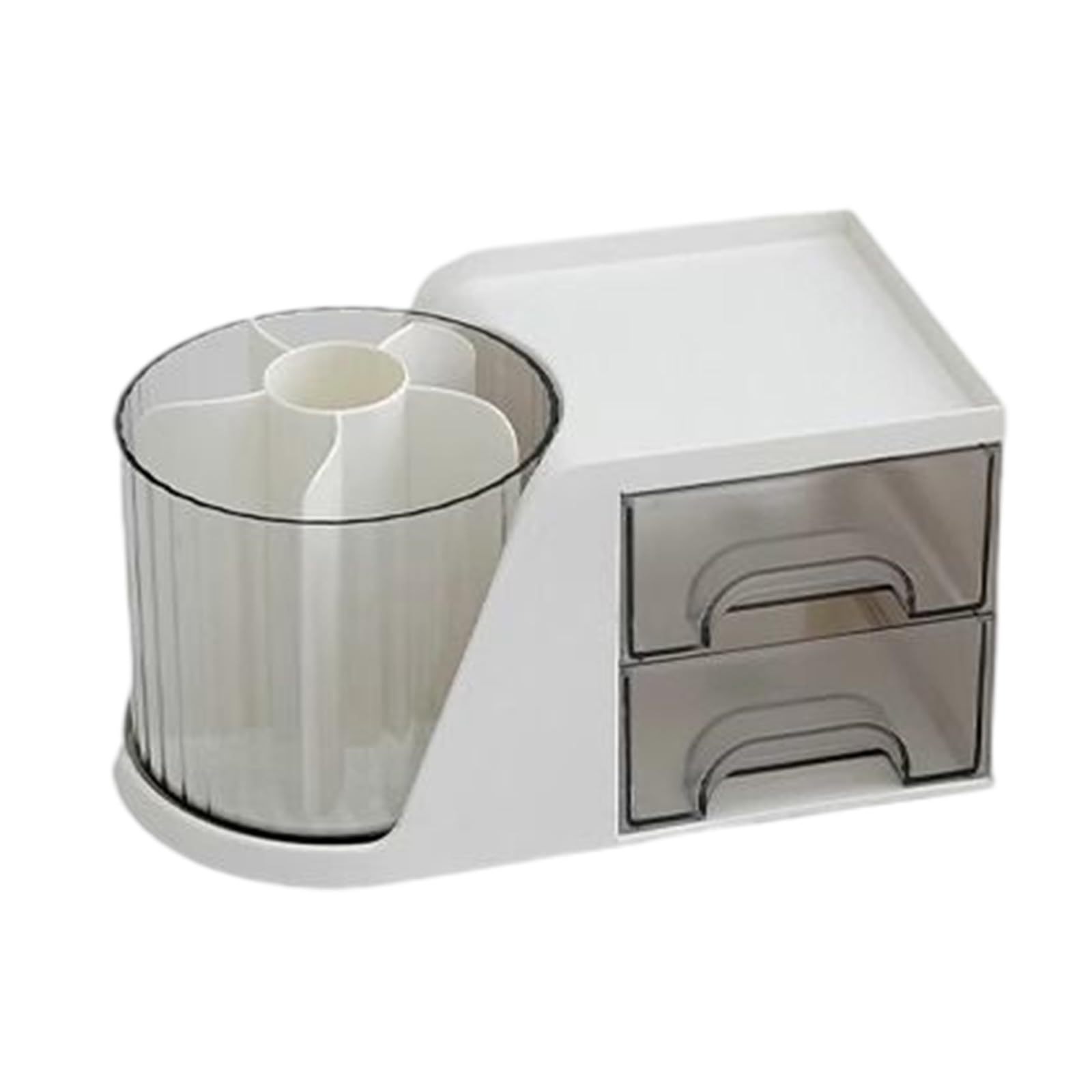 Hsioluted 360 Degree Rotating Pen Holder Desk Organizers with Drawers Pencil Holder Pencil Organizers Makeup Brush for Home Rotatable Pen