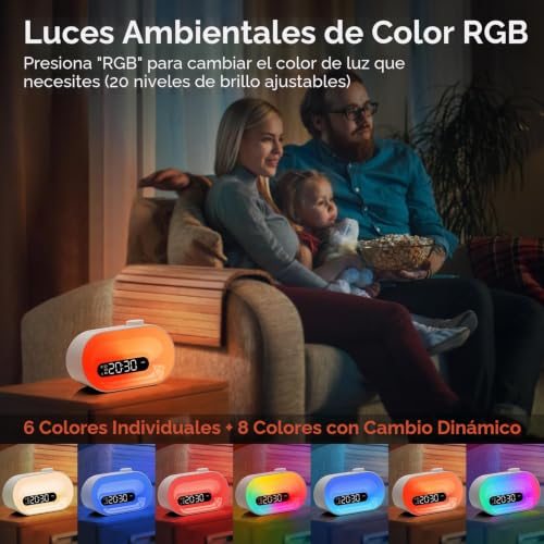 Lámpara de noche digital para el dormitorio de niños y adolescentes 7