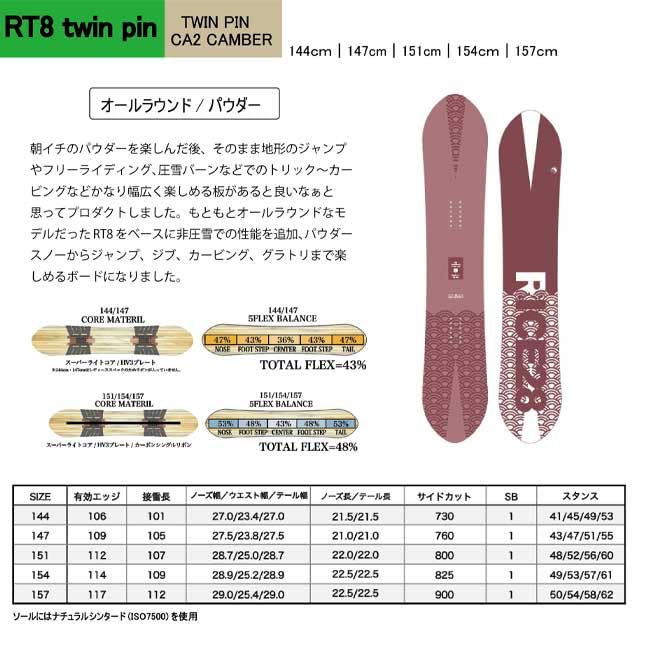 Amazon | 23-24 RICE28 RT8 twin pin ライス28 メンズ