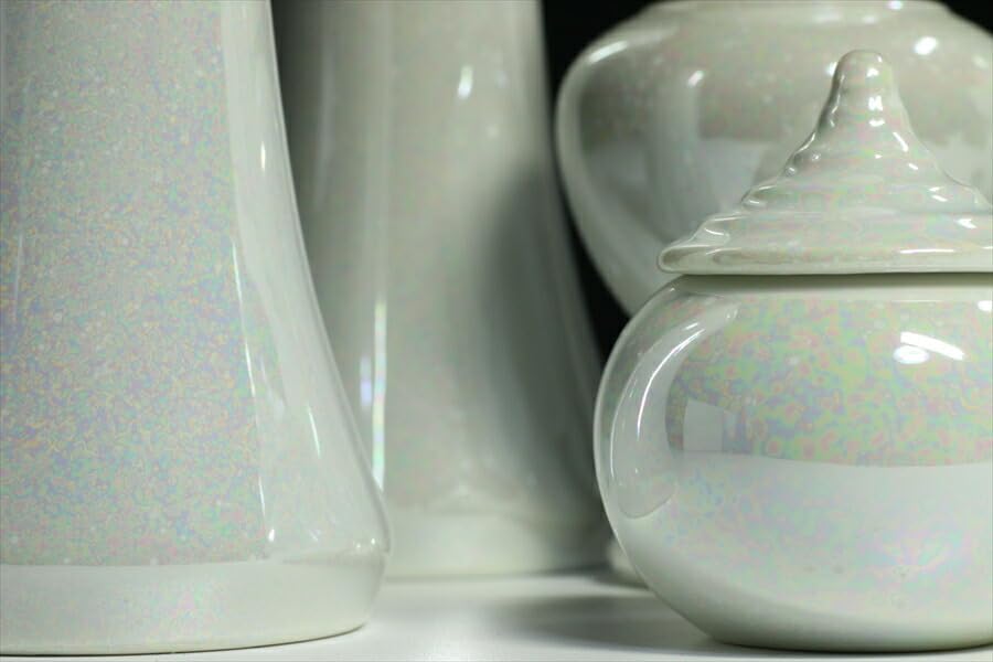 神棚用 陶器 神具セット 7点 真珠仕上 [並行輸入品]