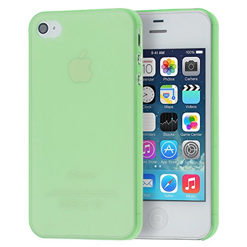 doupi UltraSlim Funda para iPhone 4 4S, Finamente Estera Ligero Estuche Protección, Verde
