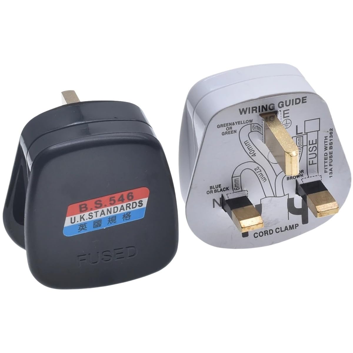 New 2026 UK British Mains Plug 3 Pin 13A Plugs Grounded 250V 3 Pin Fused BS1363 Adaptor Power Cable C0innector Wire Converter UK Standards