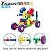 PicassoTiles PTT136 136pcs Tubular Pipes & Spout STEAM Interlocking Educational Building Block Set, Tube Locks, Pipeworks Construction Blocks w/Storage Container Box, Idea Book, Flute Musical Kit