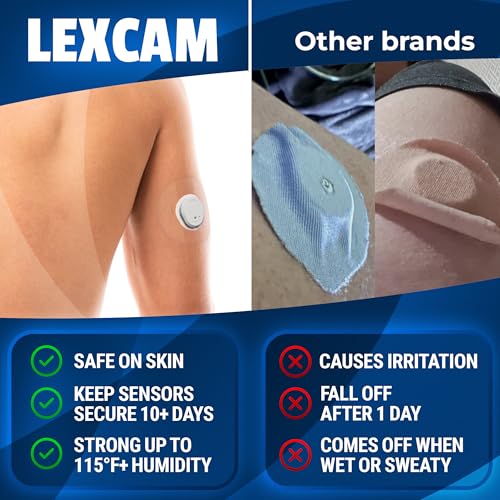 Parches para Dexcom G7 que evitan desprendimientos Lexcam impermeables transparentes 2