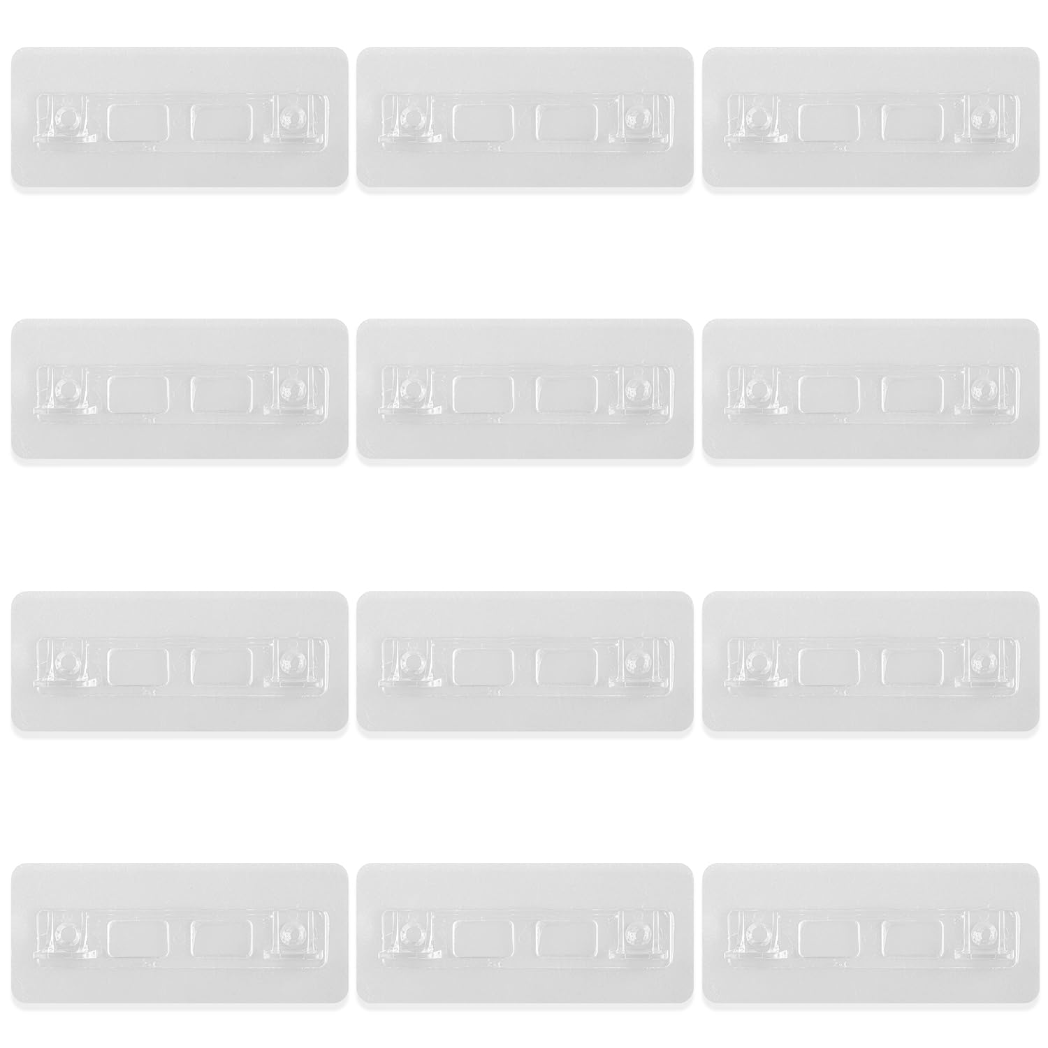 Bojueshaw Transparent 12Pcs Punch Free Shelf Clips,No Drill Shelf Support Peg,Adhesive Shelf Bracket Punch,Layer Fixed Paste Hook For Cupboard Wardrobe Home Kitchen