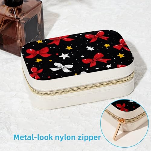 Boîte à bijoux portable anti-nœud petit format voyage pour boucles