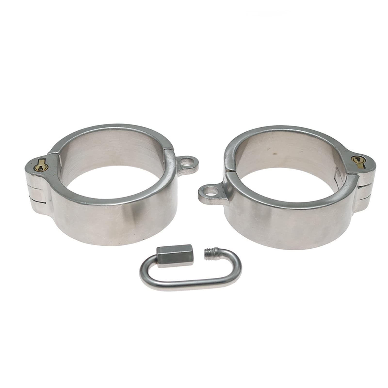Oval Edelstahl Metall Bdsm Handfesseln Hand Manschetten, Fußfesseln Fesseln Handschellen Fußmanschetten Abschließbar Flirten SM Slave Sex Werkzeuge für Paare(Für Männer,Fußfesseln)