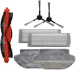 bobotron 7 Pieces for Mijia Styj02Ym Stytj02Ym Viomi V2 Filter Robot Parts Accessories Side Brush Mop Rags Main Brushes Hepa Filter