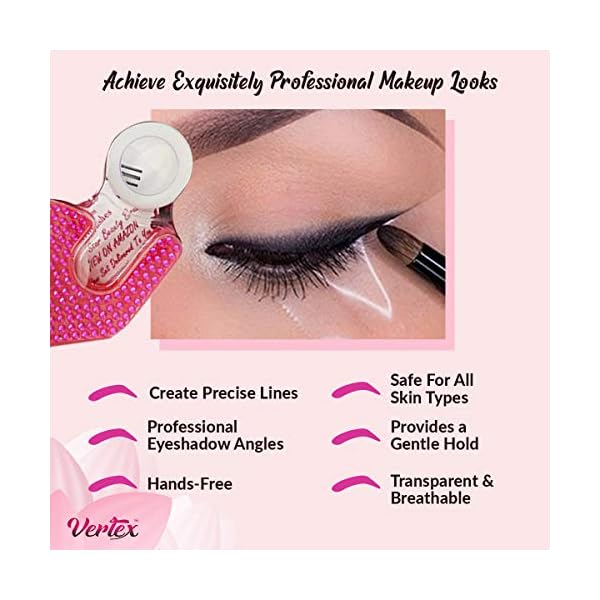 Vertex-Beauty-Makeup-Tape-For-Eyeliner-and-Eyeshadow-for-Women-Cosmetic-Tape-Rolls-for-Perfect-Angled-Winged-Liner-Firm-Hold-Gel-Eyeliner-and-Shadow-Sticker-for-Eyes-Cut-Crease-and-Eyelid Makeup Tape Eyeliner Stencils Pencil Liquid Liner Wing Tips Firm Hold Clean Edge Eyeshadow Lines Palette Primer Cream Real Beginners Techniques Use Brush Pen Stamp Sharpener Angled Shadow Shields Pads