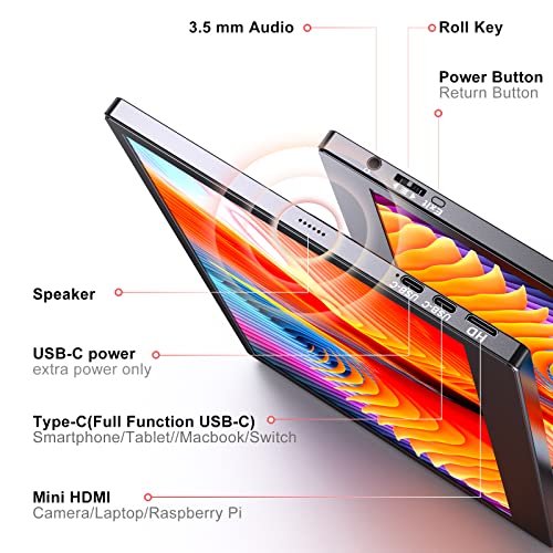 Portable Monitor, Eyoyo 11.6 Inch Touchscreen Computer Display 1366x768 Portable Laptop Monitor USB C HDMI -Powered Monitor, IPS 178° Screen Eye Care, External Monitor for Laptop PC Phone Mac Xbox PS4 - Image 4