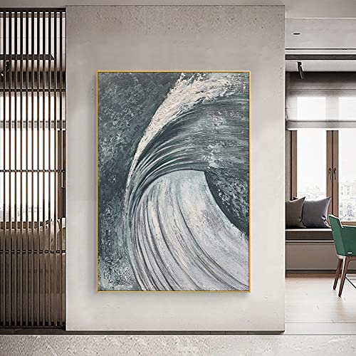 Peinture wabi-sabi paysage plage texture 3D art mural toile