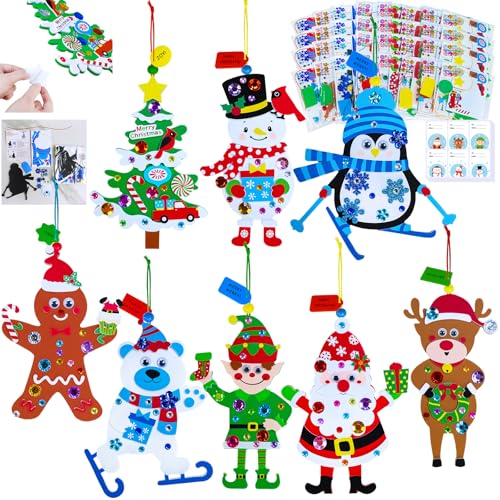 Winlyn 24 Sets Holiday Decorations DIY Christmas Tree Ornaments Winter